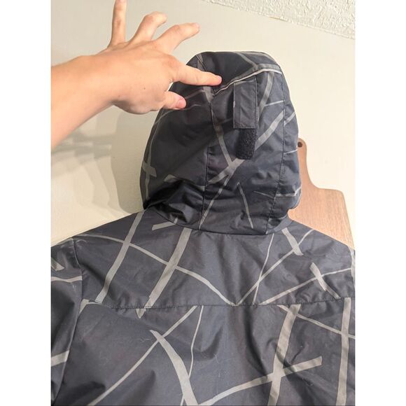 Columbia Black Grey Printed Insulated Full Zip Snow Coat Jacket Medium 10/12 - Picture 4 of 6